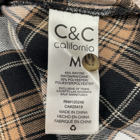 NWOT C&C California Long Sleeve Button Down Flannel Shirt M - Picture 12 of 16